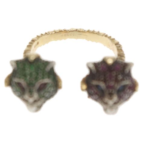 Gucci Le Marché des Merveilles Animal Motifs Double Head Ring 